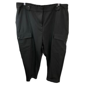River Island Black Plus Pants – Size 22 – Stretch Waist - Cargo pockets